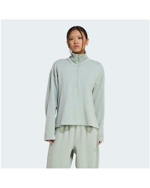adidas Sweatjacke Soft Lux, Reissverschluss Bis Zur Brust - Schwarz