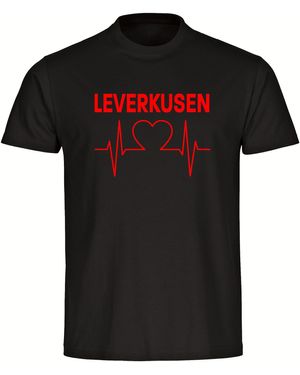 multifanshop T-Shirt Leverkusen - Schwarz