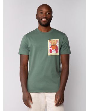 wat? Apparel Wat? Apparel T-Shirt Tarot The Coffee - Grün