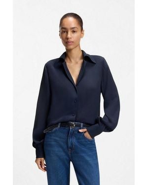 BOSS Langarmbluse Brystel Premium Damenmode - Blau