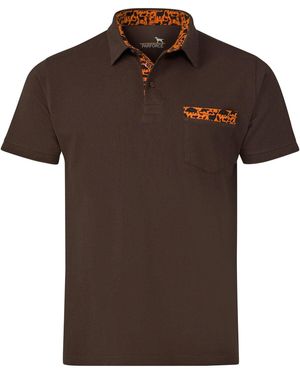Parforce Poloshirt Waldtier-Detail - Braun