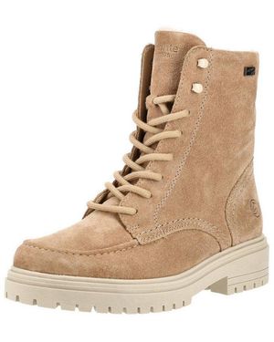 Remonte Stiefelette Veloursleder Schnürstiefelette - Natur