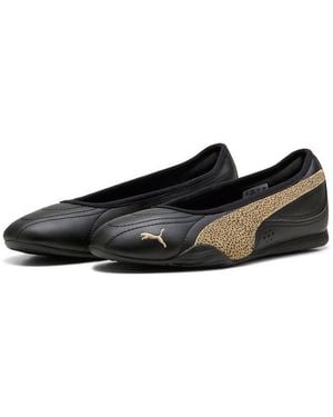 PUMA Catch Soleil Ballerina Topcat Sneaker Mit Leo-Print, Mit Schnürung, Mit Profilierter Gummi-Laufsohle - Schwarz