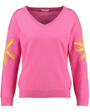 Key Largo Rundhalspullover Wkn Pacific V-Neck (1-Tlg) - Pink