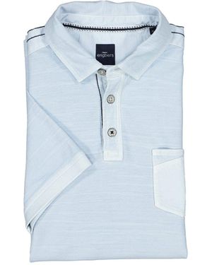 Engbers Poloshirt Polo-Shirt meliert - Blau