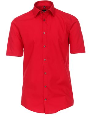 Venti Businesshemd uni Modern Fit - Rot