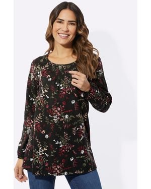 Sieh an! T-Shirt Longshirt - Schwarz