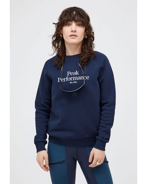 Peak Performance Sweatshirt W Original Crew - Blau