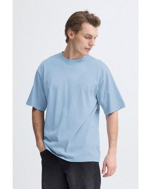 Blend Rundhalsshirt Bhfisher Oversized T-Shirt Mit Rundhalsausschnitt - Blau