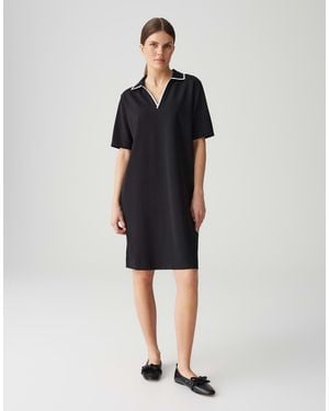 Opus Jerseykleid WEMBLI mit College Flair - Blau
