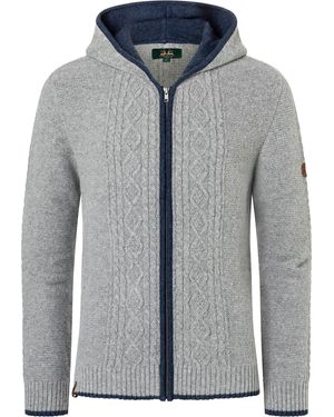 Wiesnkönig Winterjacke Strickjacke Magnus K20 - Grau