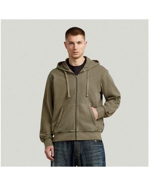 G-Star Kapuzensweatjacke Modern Washed Full Zip Hdd Sw Ls - Schwarz