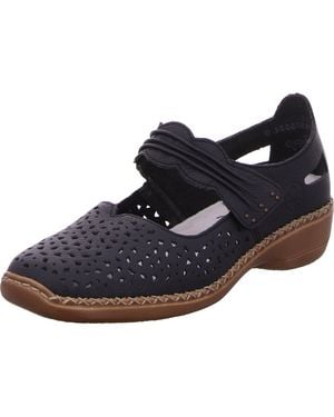 Rieker Slipper Echtes Leder - Blau