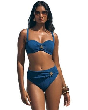 Love & Roses Push-Up-Bikini-Top Bikinioberteil Mit Geformten Körbchen (1-St) - Blau