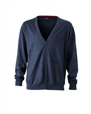 Daiber JN 661 V-Neck Cardigan Leichte Strickqualität - Blau