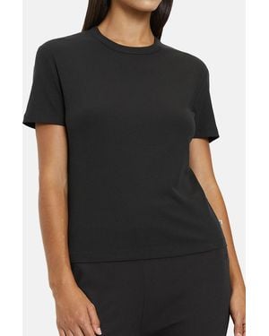 Marc O' Polo Pyjamaoberteil Minimal Hybrid - Schwarz