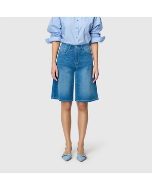M·a·c Bermudas Dream Wide Bermuda Jeans Mit Weitem Bein - Blau