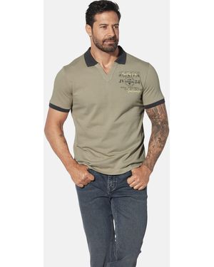 Jan Vanderstorm Poloshirt VOLKUR mit Waffelstruktur - Grau