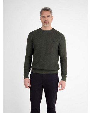 Lerros Strickpullover Mit Logo-Stickerei Und - Grau