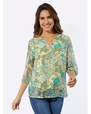 Sieh an! Klassische Bluse Schlupfbluse - Grün