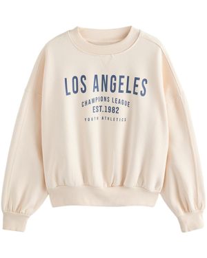 Next Sweater Sweatshirt mit Slogan (1-tlg) - Weiß