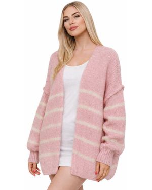 Worldclassca Cardigan Strickjacke Cardigan Open Front Pullover) - Pink