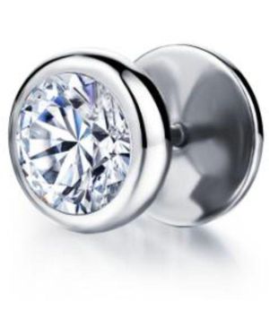Firetti Single-Ohrstecker Schmuck Geschenk Ohrschmuck einzeln Glamour, mit Zirkonia (synth) - Grau