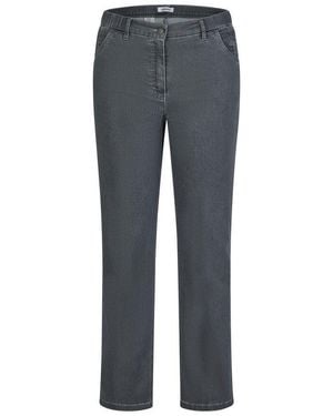KjBRAND Straight-Jeans Jeans Betty Straight Leg Sehr Bequem Durch Baumwoll- Super- Stretch, Satin Optik - Grau