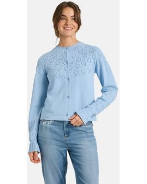 LIEBLINGSSTÜCK Strickjacke ZazaL aus 100% Baumwolle - Blau