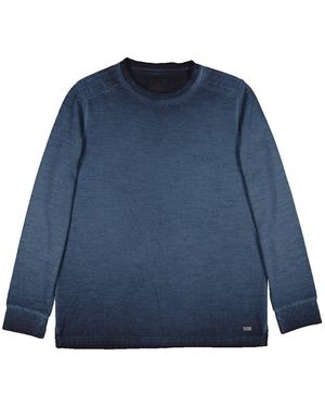 Engbers Langarmshirt Langarm-Shirt strukturiert - Blau