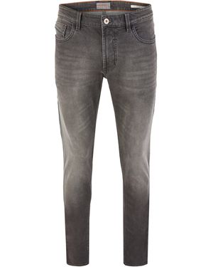 Hattric 5-Pocket-Jeans DAVIS washed out used black 688585 9348.06 - Grau