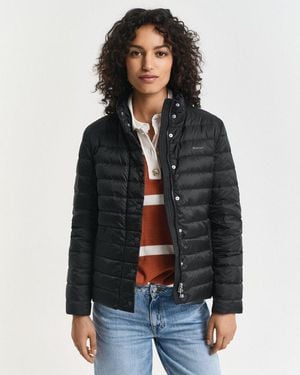 GANT Steppjacke Light Down Jacket Regular Fit Mit Stehkragen - Schwarz