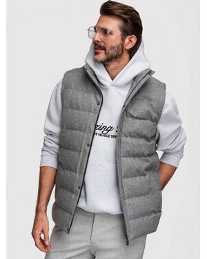 Ombre Steppweste Herren Steppweste Warm Mit Hohem Kragen L/Xl (1-Tlg) - Grau