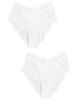 Next Tanga 2Er-Pack Comfort Spitzenslips, Tanga (2-St) - Weiß