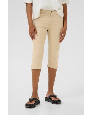 Kaffe Regular-Fit-Jeans Denim Caprihose Kazelina - Natur