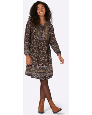 WITT Etuikleid Druck-Kleid - Braun