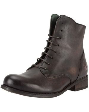 Felmini Stiefelette Leder Schnürstiefelette - Schwarz
