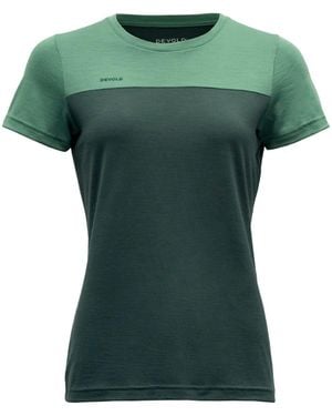 Devold Kurzarmshirt W Norang Merino 150 Tee Kurzarm-Shirt - Grün