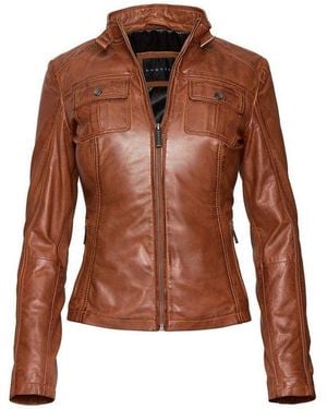Bugatti Lederjacke (1-St) Aus Hochwertigem Leder - Braun