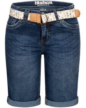 Sublevel Bermudas Jeans Bermuda Kurze Hose Shorts Short Stretch Denim - Blau