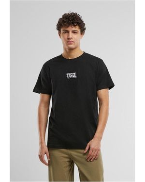 Mister Tee Mister T-Shirt USA College Wording Patch Tee - Schwarz
