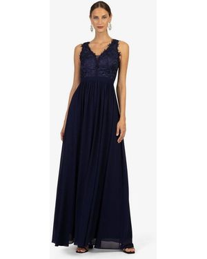 Kraimod Abendkleid Mit Weich Fließendem Chiffon-Rock - Blau