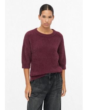 S.oliver Kurzarmpullover Strickpullover Weicher Strickpullover Mit Kurzarm - Rot