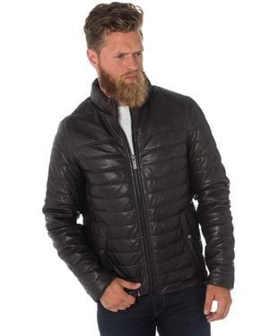 Oakwood Lederjacke Footlose Choco 505 weiche Nappaleder, gespteppt - Schwarz