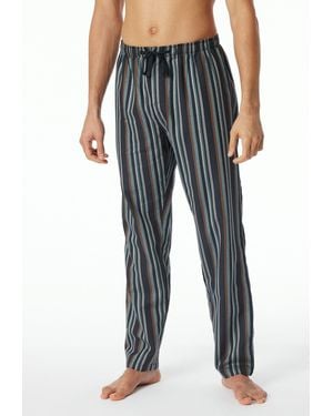 Schiesser Loungehose "Mix+Relax" mit funktionaler Knopfleiste - Blau
