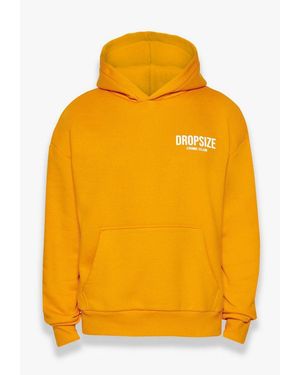 Dropsize Kapuzenpullover Herren Heavy Oversize Crime Club Hoodie (1-Tlg) - Gelb