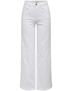 ONLY Bequeme Jeans Onlmadison Blush Hw Wide Dnm Cro No - Weiß