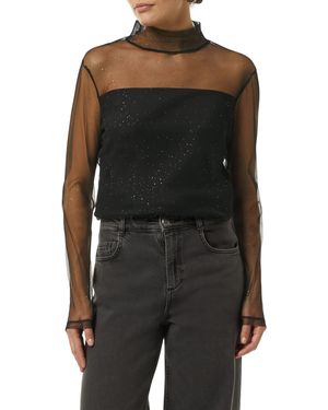 Comma, T-Shirt - Schwarz