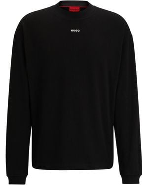 BOSS 2-in-1-Langarmshirt - Schwarz