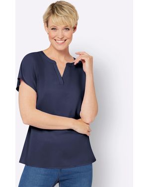 Sieh an! Klassische Bluse Schlupfbluse - Blau
